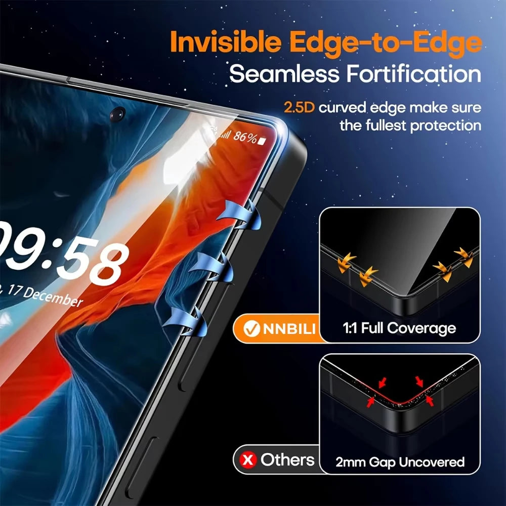 1-2Pcs Auto installation Dust-proof Tempered Glass for Samsung S26 S25 Ultra Edge S24 S23 S22 S21 Plus Privacy Screen Protectors