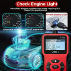 1pc V100 Professional OBD2 Scanner, Engine Fault Code Reader, Diagnostic Scan Tool for OBD II Protocol Cars Since 1996 Car Mobile World