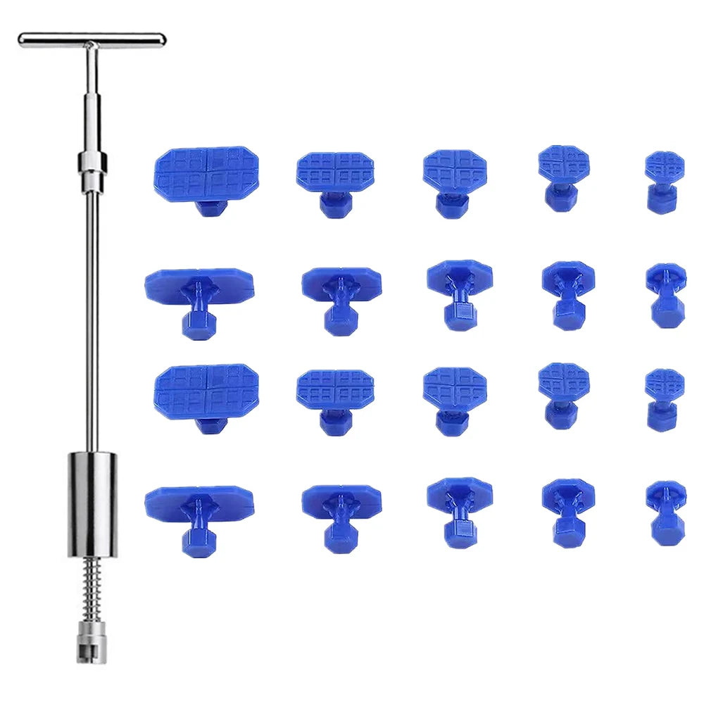 Universal Car Dent Paintless Puller Metal T Dent Puller Repair Tool Auto Repair Sheet Metal Kit Slide Hammer Reverse Hammer Glue CM World