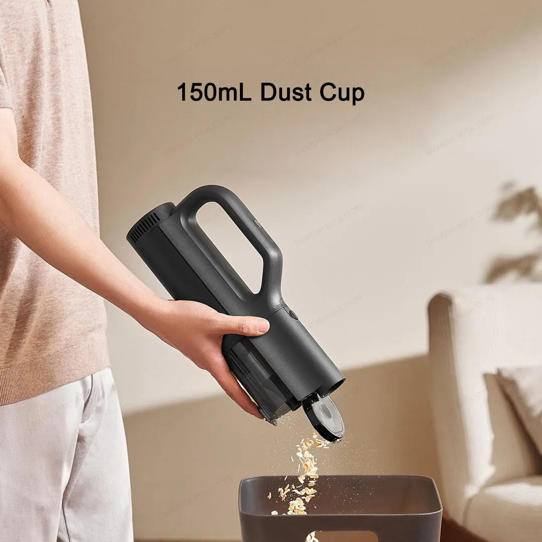 MIJIA Car Vacuum Cleaner 21kPa Suction,2400mAh Battery,Type-C Fast Charg,150mL Dust Cup,For Home Wireless Vacuum Cleaners Car Mobile World