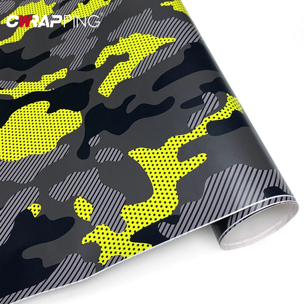 Off-Road Supplies Car Body Films Jeep Camouflage Film Camo Car Wrap Yellow Waterproof Paint Vehicle Decoration Automotive Vinyl Car Mobile World