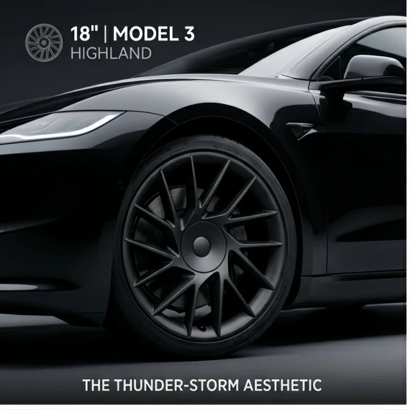 4Pcs 18 Inch Wheel Covers For Model 3 Highland 2024 Replacement Hubcaps Full Rim Protectors  Accessories Cover Full Wrap Hubcap