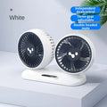 LEIBOO Car USB Fan Dual Head Cooling Air Fan Independent Switch 3-Speed 360 Degree Adjustable Auto Fan Car Electrical Appliances CM World