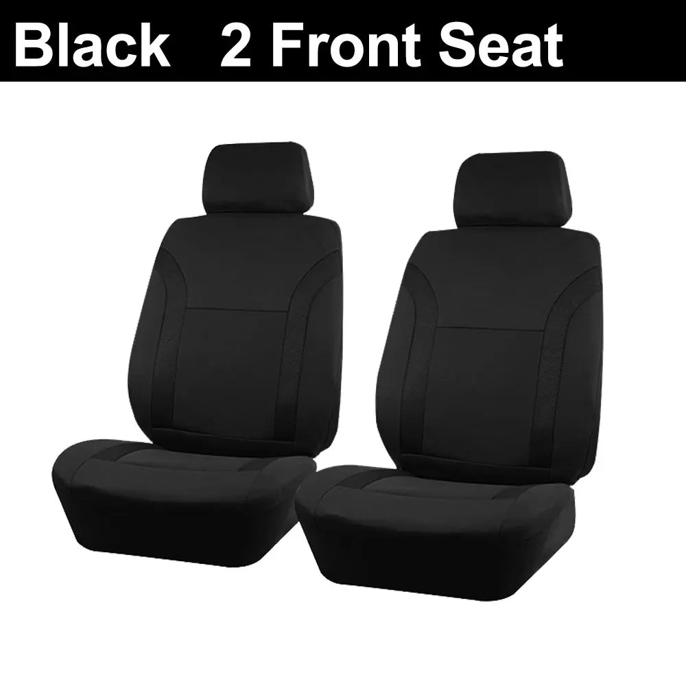 AUTO PLUS Sports Universal Polyester Car Seat Cover Set Fit Most Car Plain Fabric Bicolor Stylish Car Accessories Seat Protector CM World