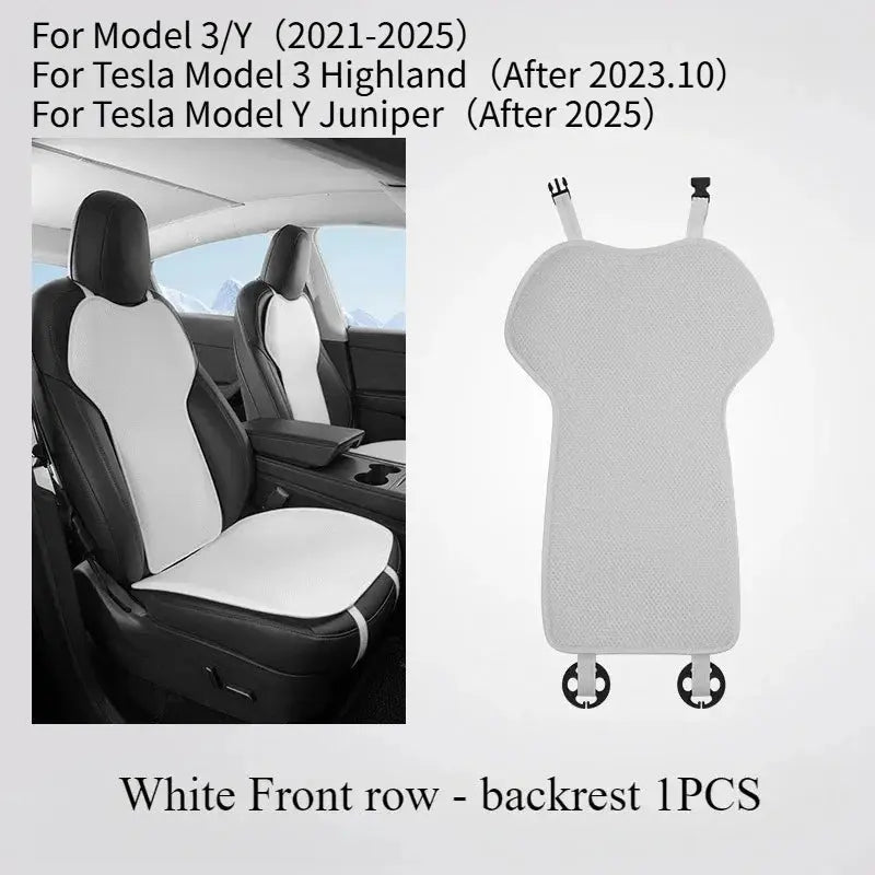 Ice Silk Seat Cushion for Tesla Model 3 Y Juniper 2025 Breathable Mat Seat Cover Cushion Replacement Pad Summer Car Accessories Car Mobile World