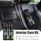 HGKJ Interior Cleaner and Plastic Restorer Leather Conditioner Kit Protectant Safe Liquid Wax Water-free Foam Spray S3&S21 CM World