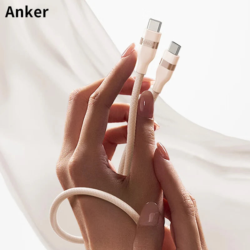 Anker A82E2 USB C to USB C Cable 240W Upcycled Braided Fast Charging Cord 3ft 6ft Optional for iPhone 16 Pro Series