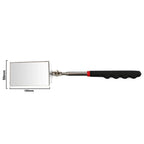 2pcs Telescoping Inspection Mirror Rectangle Mechanic Mirrors 360° Rotation Extendable Telescopic Handle For Car Repair CM World