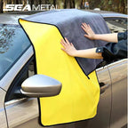 SEAMETAL Microfiber Car Wash Towel Ultra-Soft Scratch-Free Car Cleaning Towel Double-Side 400GSM Drying Cloth High Absorbency CM World