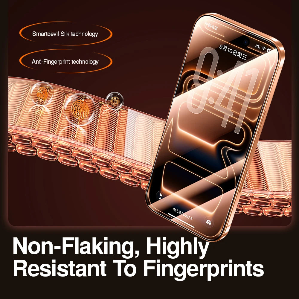 SmartDevil HD Tempered Glass Film for iPhone 17 ProMax Privacy Screen Protector for iPhone 17Air 17Pro 16Pro 16 Anti-fingerprint Car Mobile World