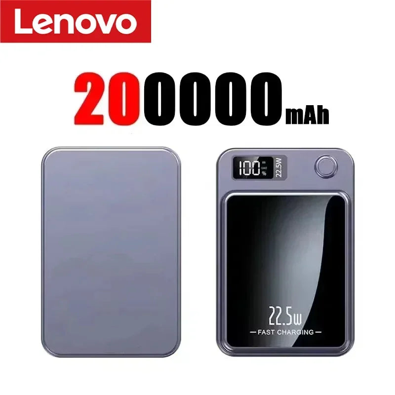 Lenovo Wireless Magnetic Power Bank 500000mAh 22.5w Super Fast Charging Portable External Battery Powerbank For Iphone Samsung
