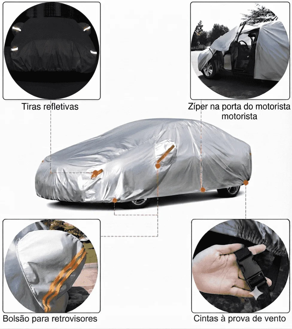 Universal Waterproof Car Cover Fit For Suv/Sedan/Hatchback Outdoor UV Dust Nighttime protective strips Kayme Car Accessories Car Mobile World