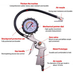 Silver Dial Tire Pressure Gauge Barometer High Precision with Inable Car Tire Pressure Monitor Tire Pressure Gauge Air Pump Gun CM World