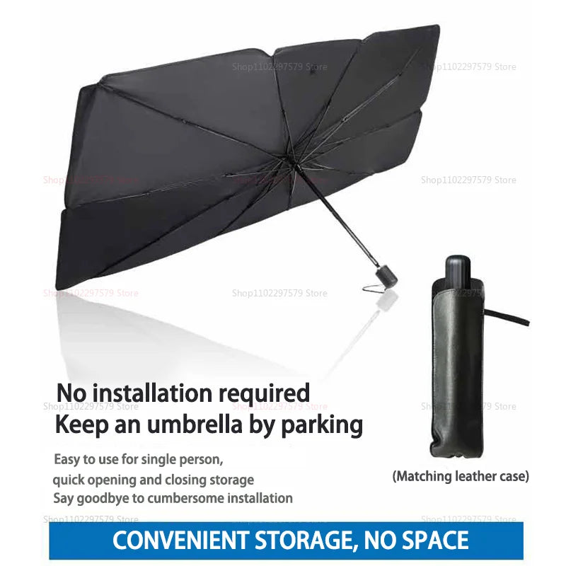 NEW Portable Car Windshield Sun Shade UV Blocker Insulation Sun Protector Internal Sun Visor for Car Sunshade Storage Solution