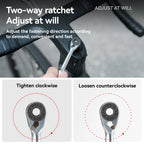 ROCKBROS Bike Repair Tools Multifunctional Ratchet Wrench Set Compact Folding Combination Aluminum Bicycle Ratchet Tool Set CM World