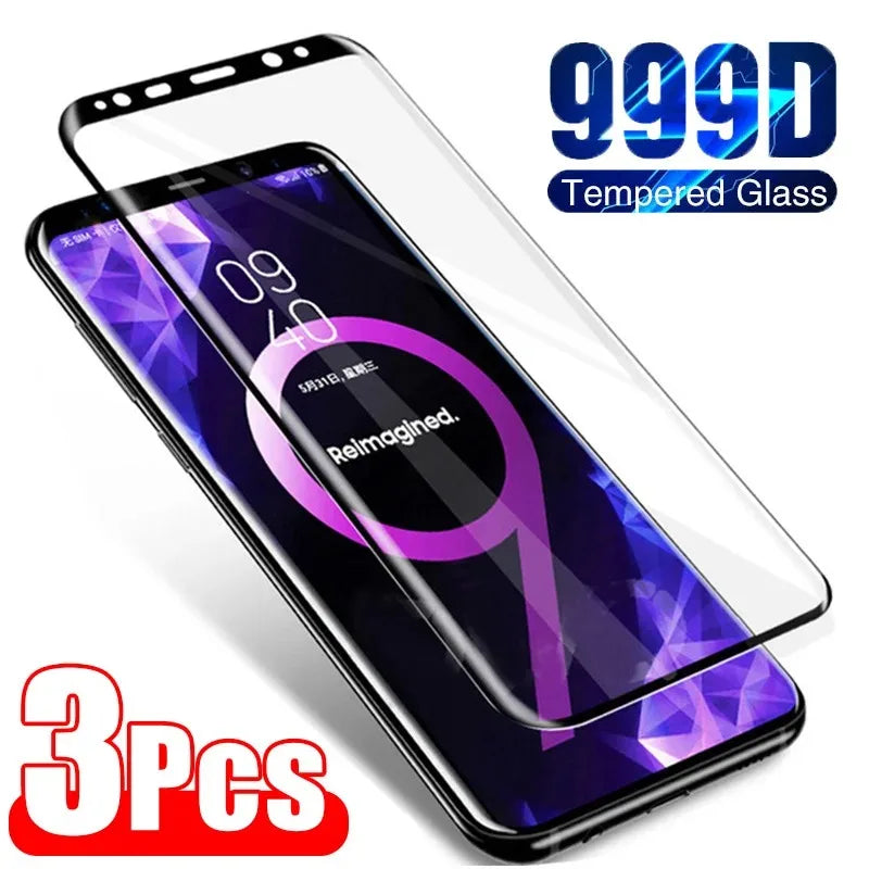 3 Pcs Tempered Glass For Samsung Note 9 10 20 Ultra Samsung S24 S23 S22 S21 S20 Ultra S10 S9 S8 Plus Full Cover Screen Protector Car Mobile World