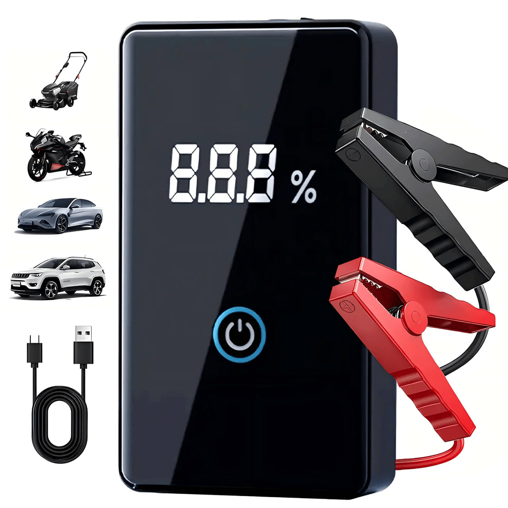 STSCELZ 4000A Peak 12V Car Jump Starter, Portable Battery Booster with LED Light and LCD Power Display, Emergency Power Bank for 5.0L Petrol and 3.0L Diesel Engines