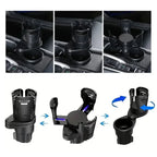 Adjustable Dual Cup Holder Car Mount Multifunction with Phone Holder Car Cup Expansion Adapter for Vehicle Cup Holers CM World