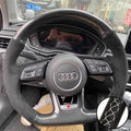 DIY Car Steering Wheel Cover Suede Carbon Fiber Leather For Audi A1 8X A2 A3 Q3 Q5 Q2 A4 A5 A6 Avant Car Interior Accessories CM World