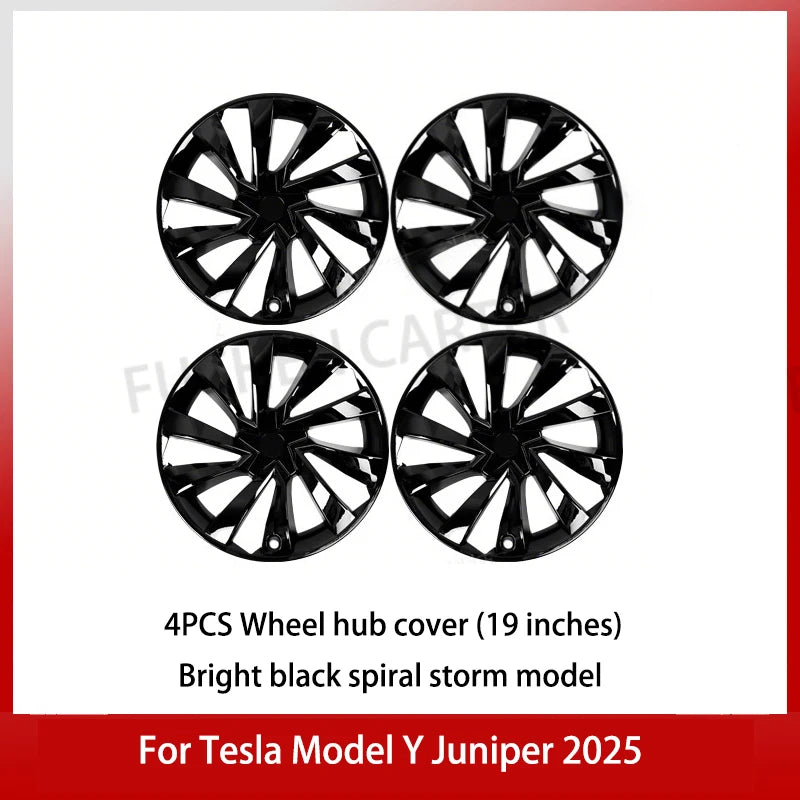 4PCS Hub Cap For Tesla Model Y Juniper 2025+ Car Replacement Wheel Cap 19 Inch Performance Automobile Hubcap Cover Accessories CM World