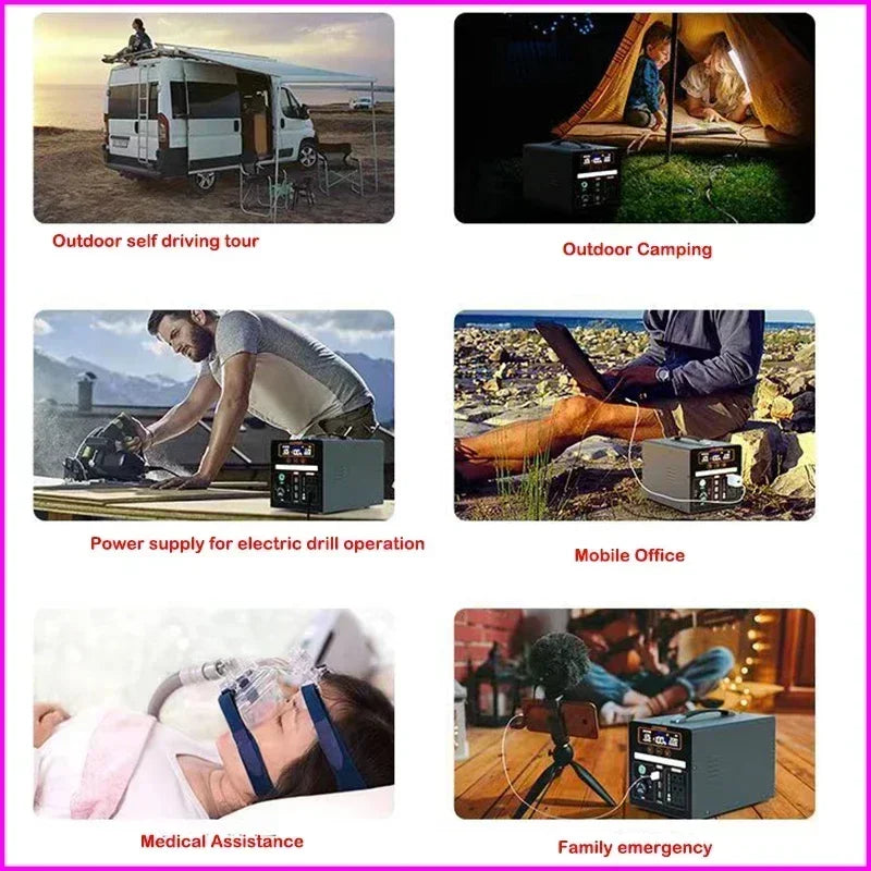 1000000mAh Portable 220v Outdoor Power Bank with Large Capacity for Self-Driving, Camping, and Emergency Backup Power Storage Car Mobile World
