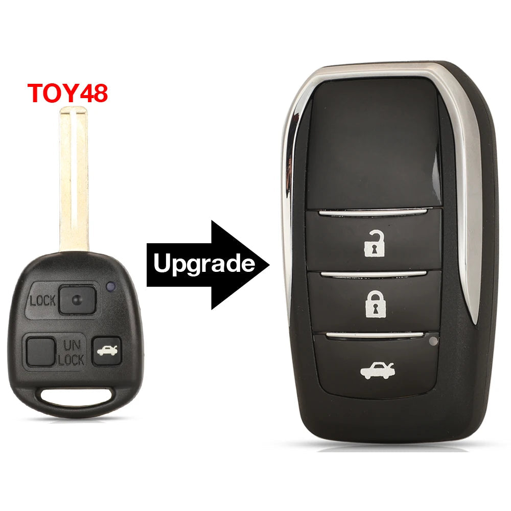 jingyuqin 2/3 Buttons Modified Flip Remote Key Shell Case For Lexus RX300 RX350 RX400h SC430 GX470 LS400 GS300 ES300 ES330 LX470 CM World