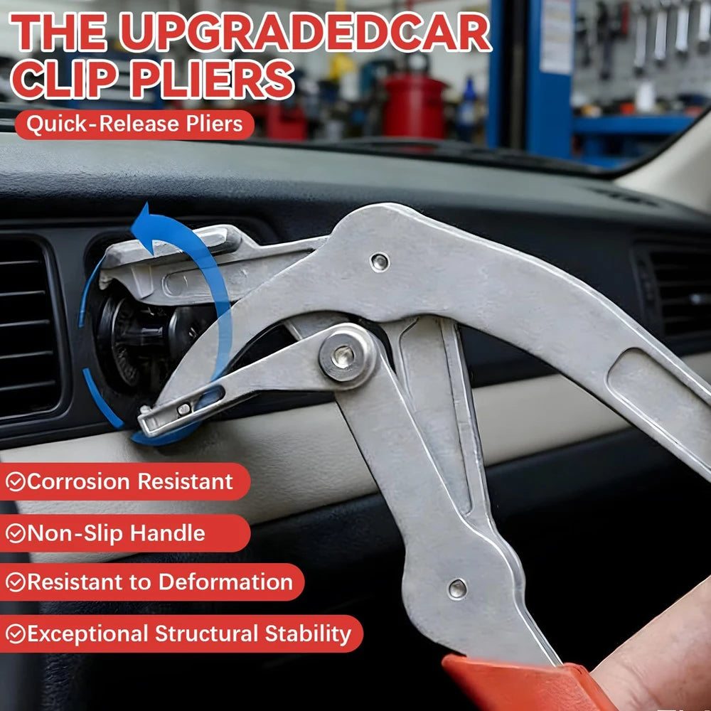 Car Clip Pliers Panel Clip Removal Pliers Spring Loaded Fastener Removal Tool for Removing Automotive Fasteners Clips Door Panel