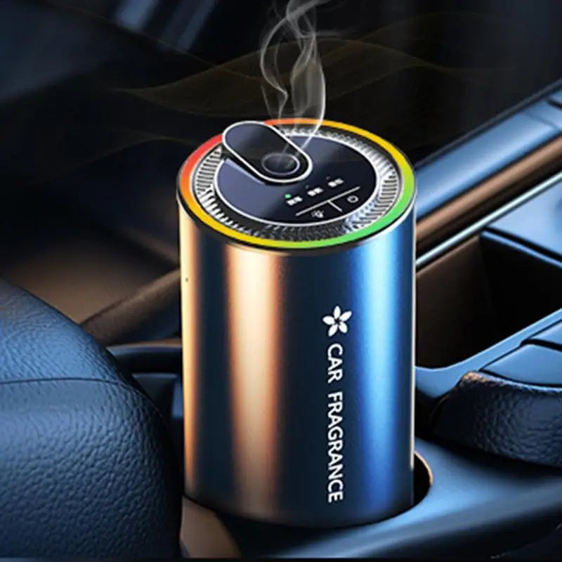 Car Air Refresher Intelligent Sensor Fragrance Oil Diffuser Auto Air Purifier with LED Light For Car Aroma Aromatherapy Diffuser