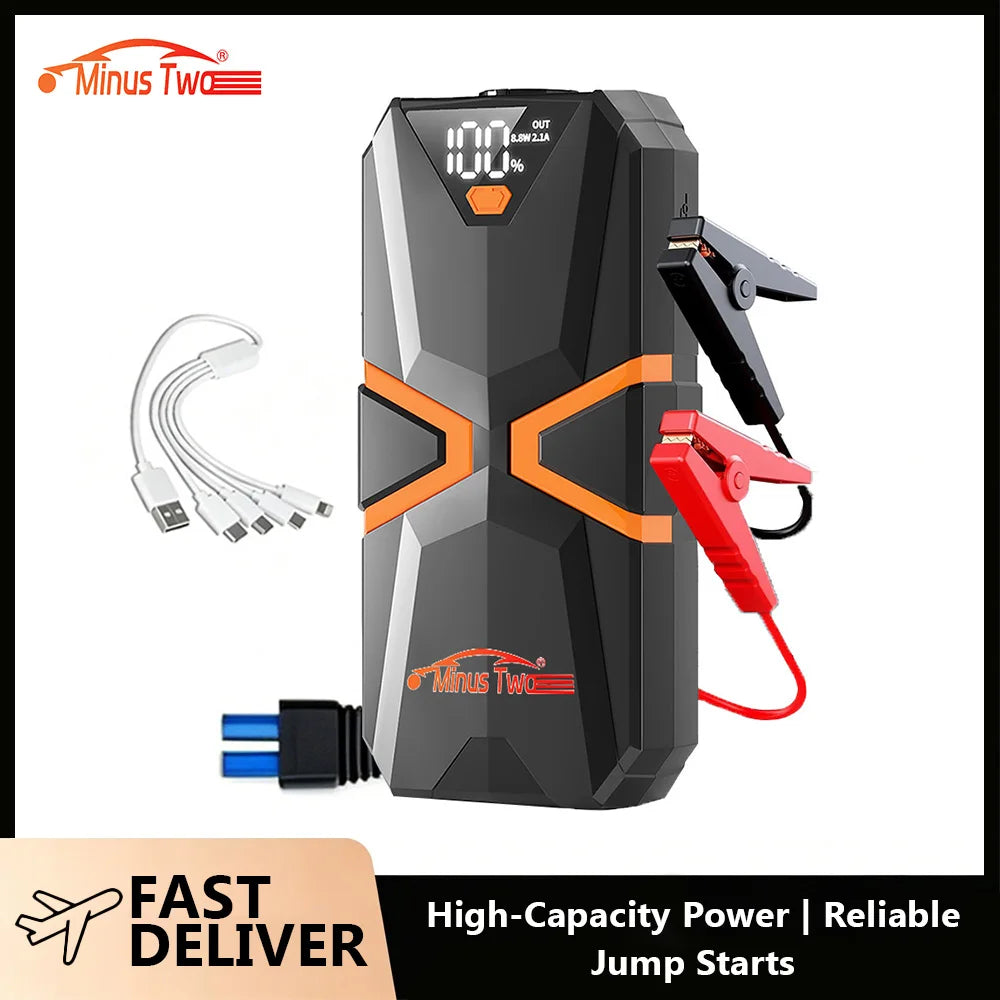 2000A Car Jump Starter Big Power Bank Car Battery Booster 12V Car Starting Device for Petrol 6.0L Diesel 5.0L
