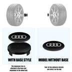 4pcs Set of Wheel Center Caps Stickers Car Hub Covers for Audi S RS A3 A4 B8 A6 A5 Q5 A7 - Multiple Sizes 56/60/63/65/68mm CM World