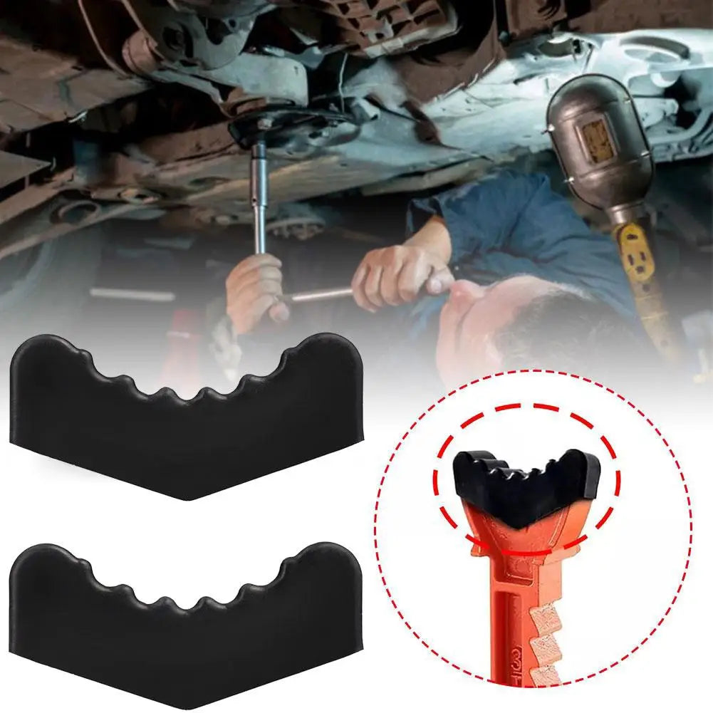 2pcs Rubber Jack Stand Pad Car Slotted Lift Jack Stand Rubber Pad Floor Adapter Frame Rail Pinch Lifting Repair Tools Universal CM World