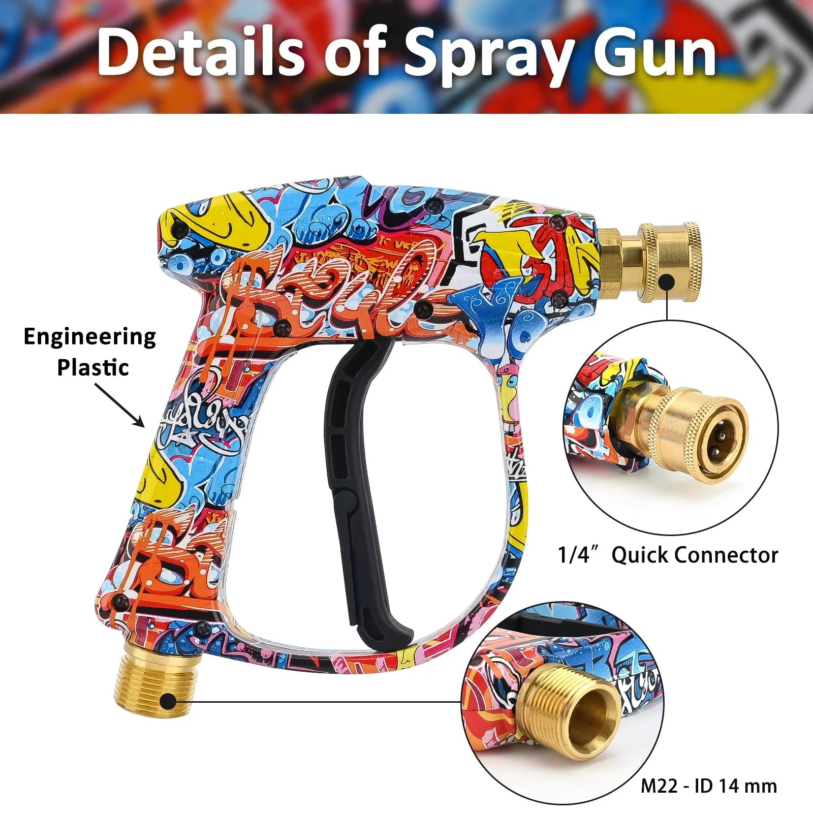 Pressure Washer Water Gun for Car Cleaning Hose Connector For Karcher Nilfisk Parkside Bosch Quick Connector Nozzles CM World