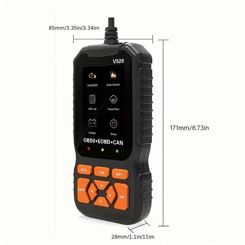 V520 Professional OBD2 Scanner Auto Check Engine Diagnostic Tool for Cars Check Engine Light Code Reader Scanner