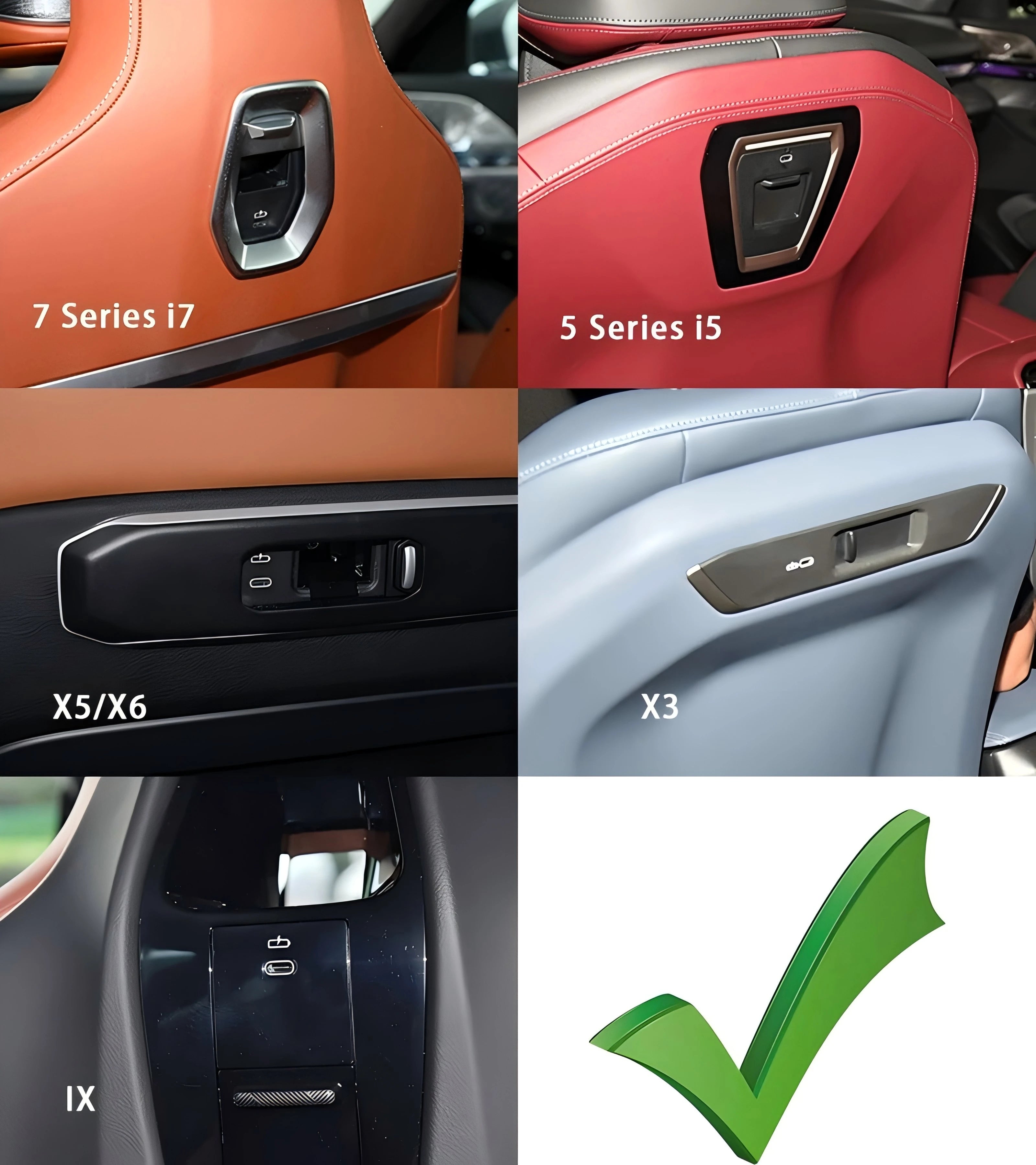 For BMW X7 X6 X5 X3 I5 I7 IX 2023 2024 2025 Car Wireless Charger Seat Pad Phone Magnetic LED Holder Stand Trim Accessories CM World