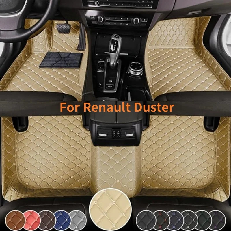 Custom Car Floor Mats For Renault Duster 2011-2017 2018-2022 Years Full Coverage Floor Mats Luxury Floor Liners Car Accessories