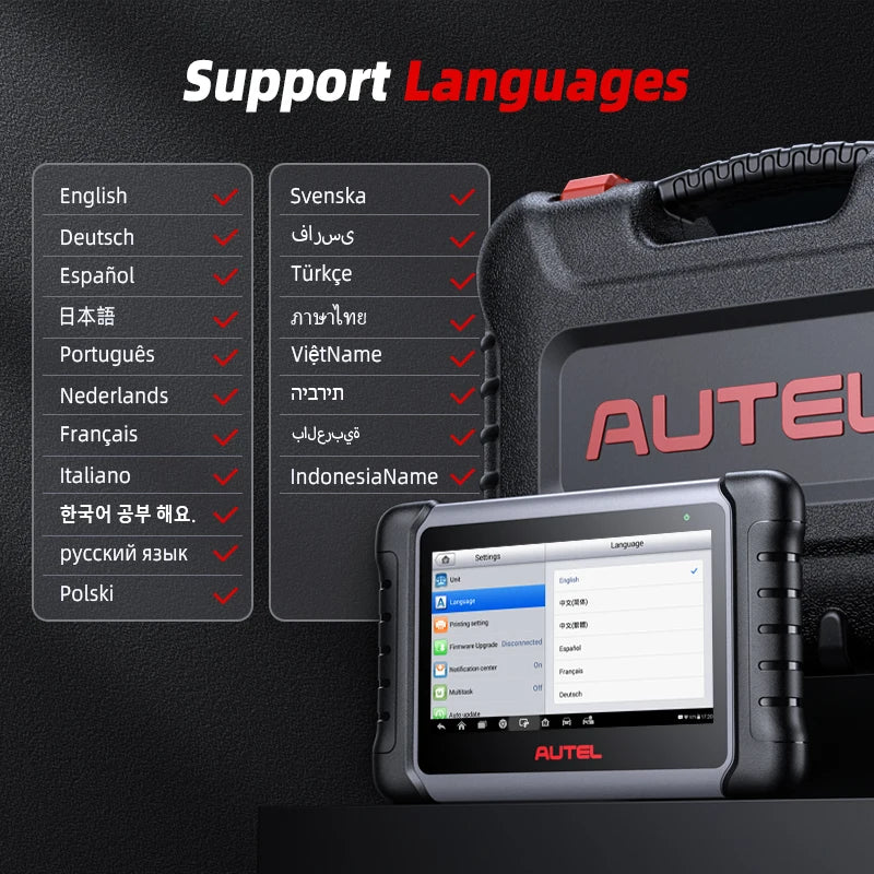 Autel MK808S Pro Car Diagnostic Scanner Tool Active Test Key Coding FCA Autoauth Android 11 Updated of MK808 Car Mobile World