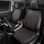 Universal Leather Car Seat Covers Red Simple Waterproof 5 Seat Car Seat Cover CM World