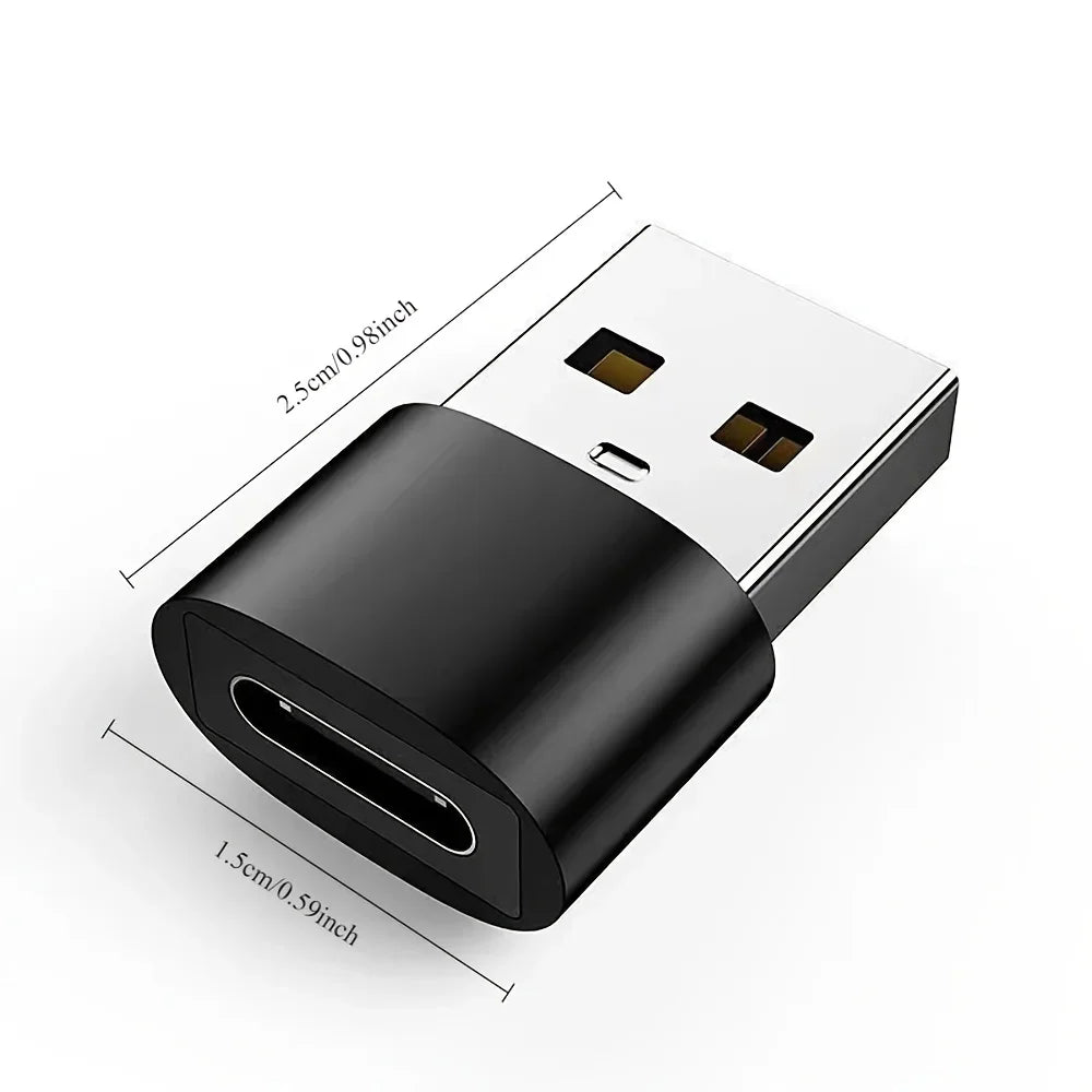 3-Pack USB to USB C Adapter, USB C Female to USB Male Super Fast Charging and OTG Converter Compatible with iPhone 15/14/13/12 P Car Mobile World