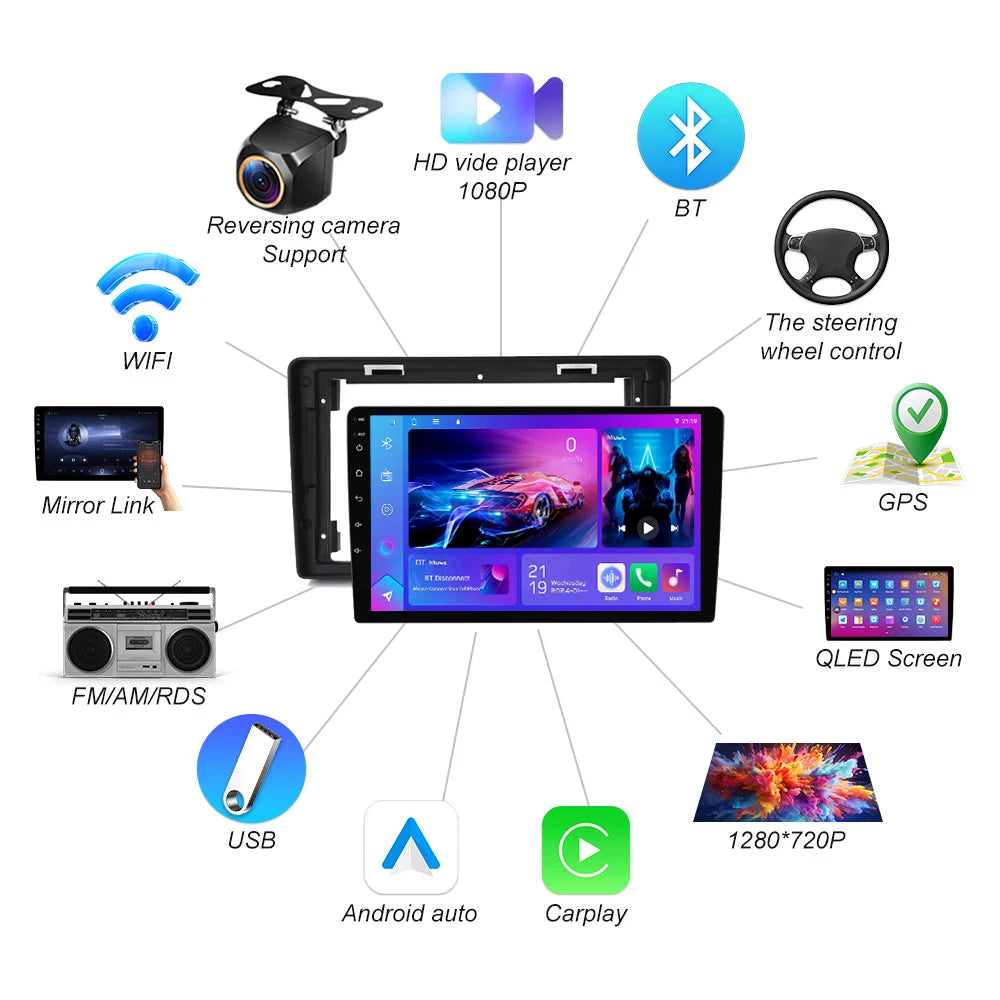 Android 15  Car Radio For Citroen C2 C3 2001 2002 2003 - 2010 Touch Screen Multimedia Video Player Navigation Bluetooth WIFI GPS CM World
