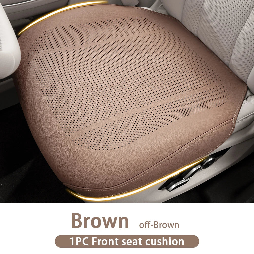 Universal Car Seat Cushion Leather Breathable Hole Summer Car Interior Car Seat Cover Four Seasons Automotive Parts