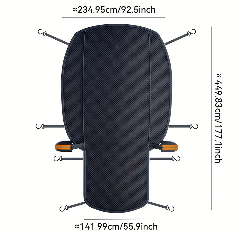 Car Cover Windshield Snow Cover Thickened Oxford Cloth Extended Hood Cover Winter Frostproof Summer UV-Protective Cover