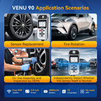 THINKCAR VENU 90 OBD Automotive Tire Pressure Monitoring Sensor TPMS Relearn Activation Programming Car TPMS Diagnostic Tools CM World
