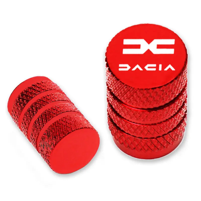 For Dacia Duster Logan Sandero Lodgy Dokker Stepway Mcv 2 Solenza La 4Pcs Metal Car Tire Valve Caps Wheel Dust Cover Accessories CM World