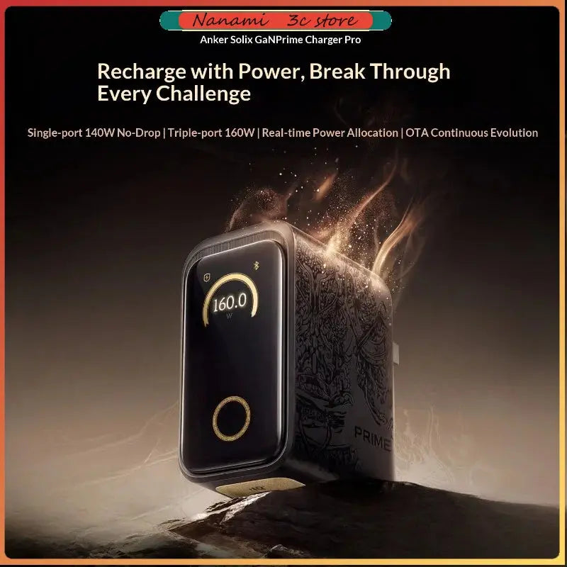 Anker Prime 120J1 Black Myth Wukong Charger 60W Lingguang Smart Display GaN Multi-Port Fast Charger for iPhone 17 Xiaomi MacBook Car Mobile World