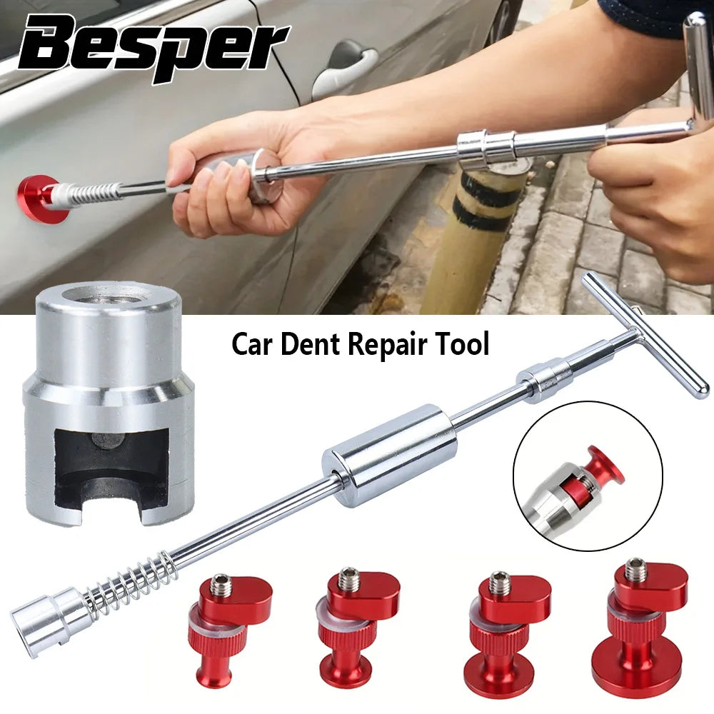 Dent Repair Kit, 2 in 1 Dent Puller Paintless Dent Repair with T-bar Dent Removal Kit,for Repairing Small Dents, Hail Damage