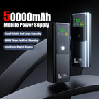 50000mAh Portable Color Screen Power Bank Supports PD100W Bidirectional Fast Charging Suitable For IPhone Laptop Samsung Xiaomi Car Mobile World