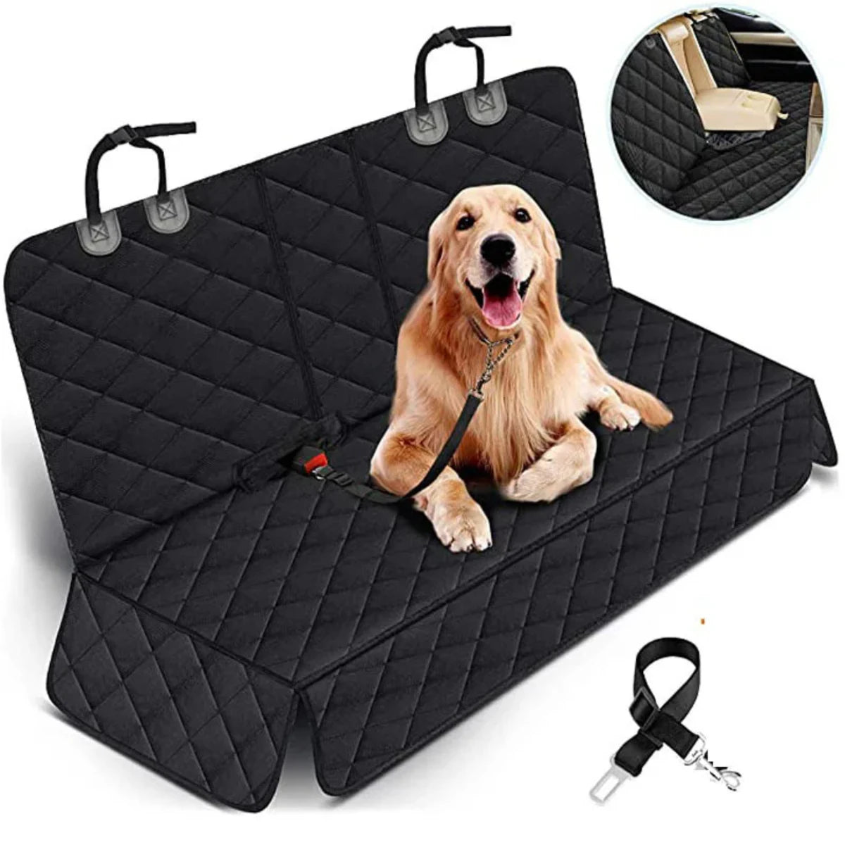 Dog Car Seat Cover Pet Travel Carrier Mattress Waterproof Dog Car Seat Protector With Middle Seat Armrest For Dogs Car Mobile World