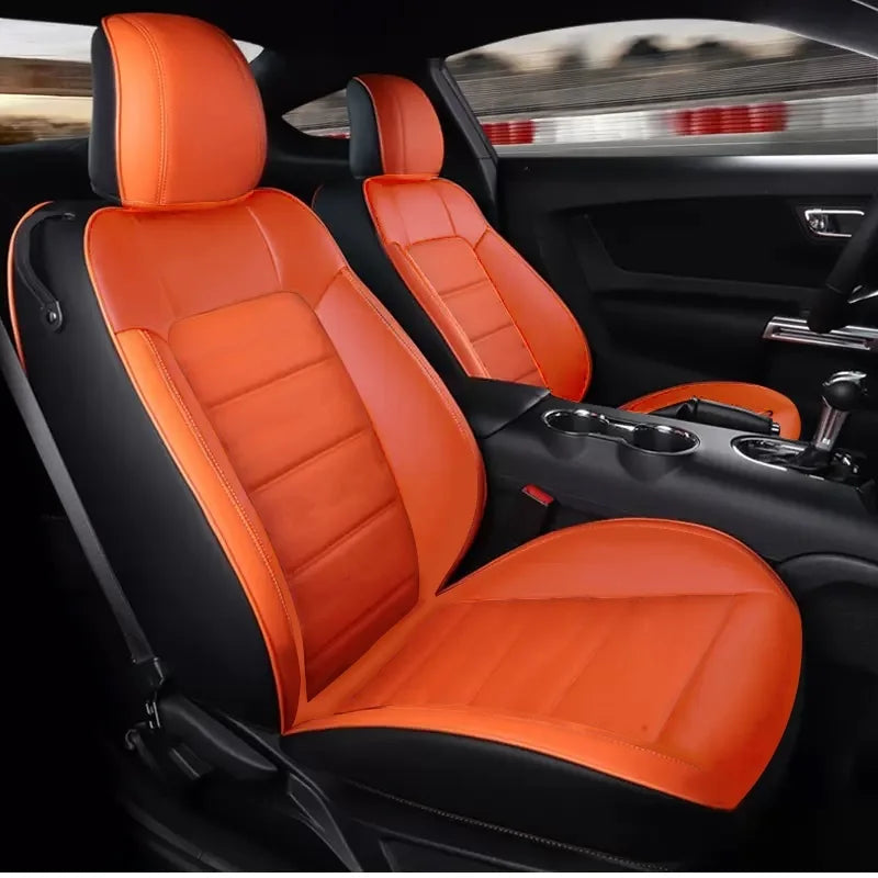 Custom Fit for 2015-2024 Mustang Coupe Car Seat Covers Full Set Durable Quality Material for Ford Mustang Coupe Gt CM World