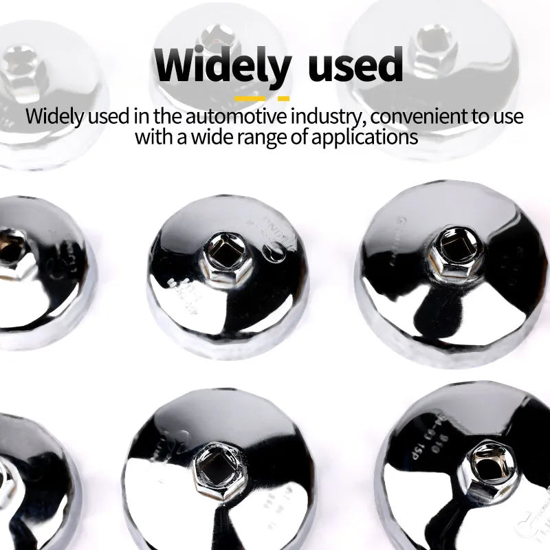 64mm-102mm End Cap Machine Filter Removal Tool 1/2" Square Drive Oil Filter Universal Socket Wrench Remover Auto Housing Tool Car Mobile World