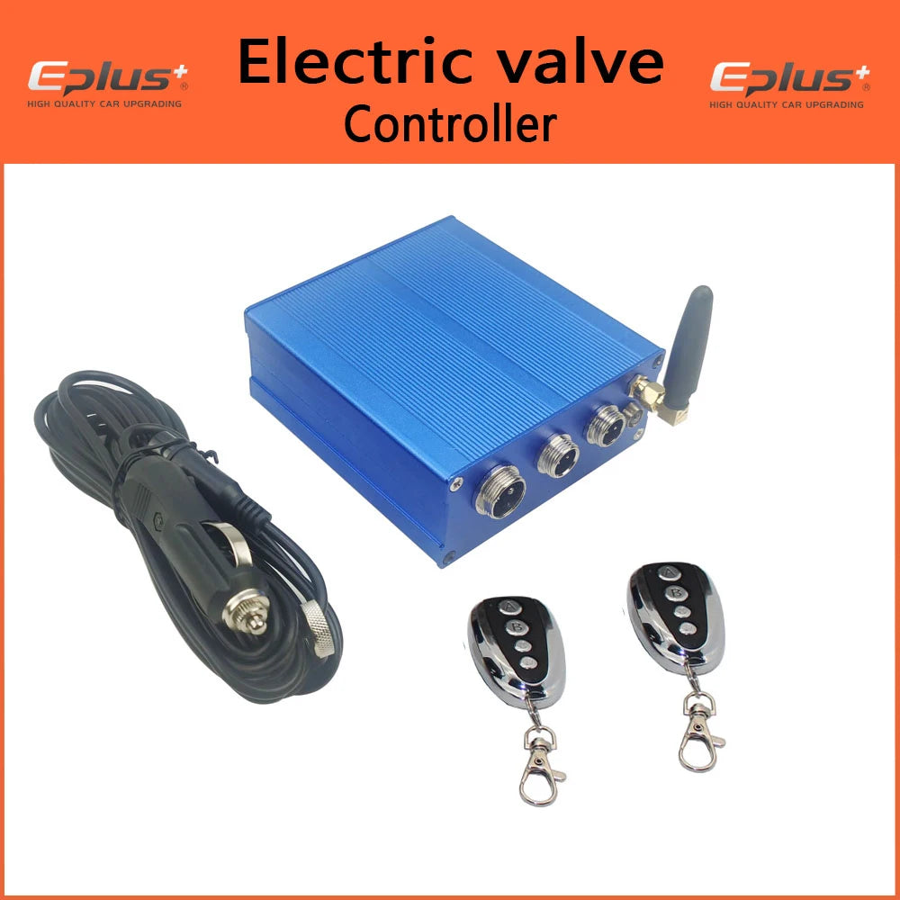 EPLUS Universal Car Exhaust Pipe Electric Valve Kit Multi-angle Mode 51 60 63 70 76MM Controller Device Remote Kit